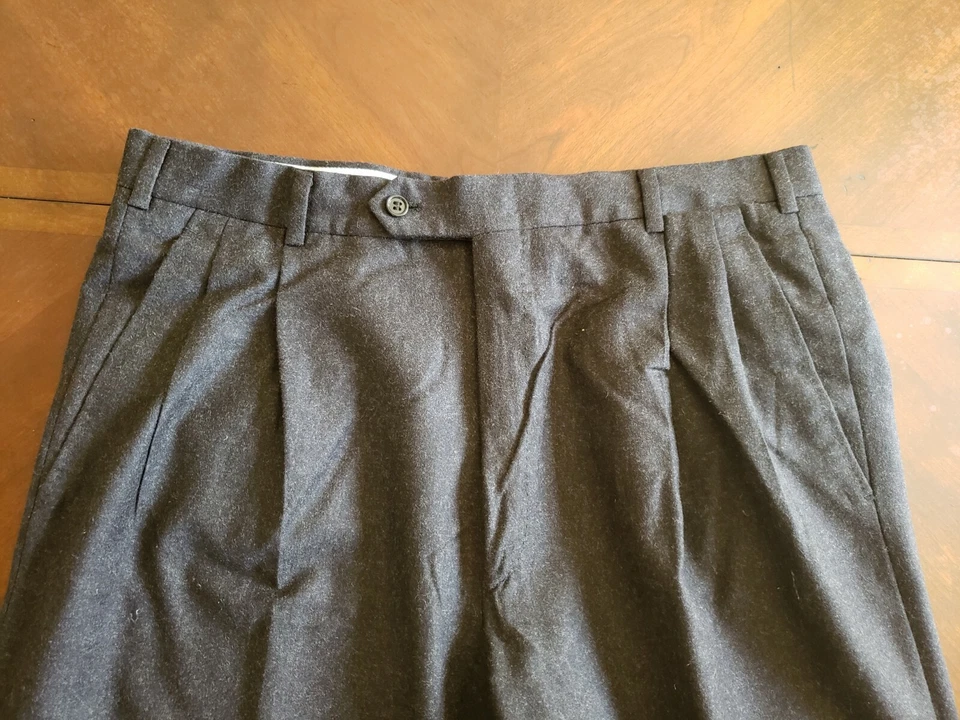 Pantalones de vestir Hermes negros clásicos más suaves de la más alta calidad nuevos sin etiquetas talla 52R (34 x 30) Foto 3 de 4