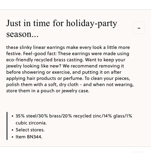 J Crew Sculpted Fan Gold Tone Drop Chain 3" Long Statement Earrings NWT NEW - Picture 12 of 13