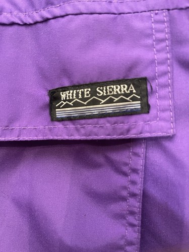 Vintage L / XL White Sierra Jacket Half Zip Vibrant pullover windbreaker PURPLE - Picture 15 of 17