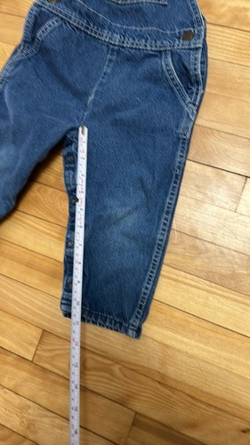 OshKosh B'Gosh Vestbak Blue Denim Overalls Size 3T MADE IN USA 1980s VINTAGE - Picture 9 of 11