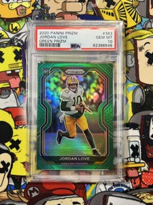 Jordan Love PSA 10 GEM MT #363 Green 2020 Panini Prizm SP Rookie RC