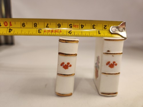 Vintage Mini Book Flower Salt & Pepper Shakers Bone China Japan Kitschy Kitchen - Picture 8 of 8