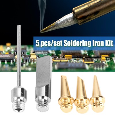 Soldering Tip Set 5 pcs Gas Soldering Iron Kit for Electronic Welding