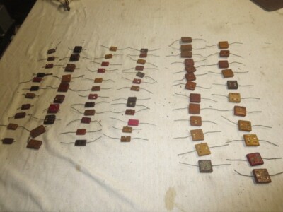 70  VINTAGE MICA CAPACITORS  NOS      NOMA DIFFERENT VALUES
