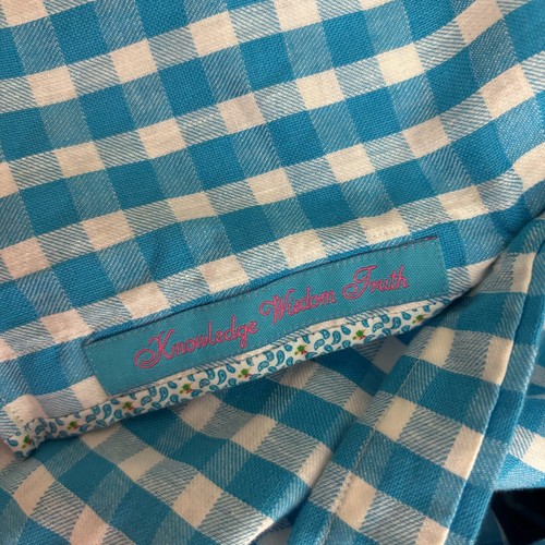 Robert Graham Button Down Shirt Men's XL Blue Check Roll Tab Sleeve Tailored Fit - Picture 11 of 14