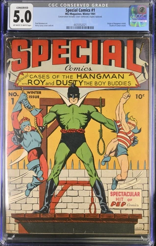 Special Comics (1941) #1 CGC VG/FN 5.0 Off White to White (Restored) 1941