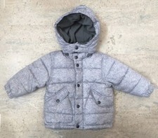 Baby Gap Grey Puffer Coat Jacket Outdoor Cold Primaloft Warmest Boy Sz 18-24 M