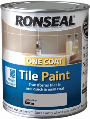 Ronseal Einschichtfliese Küche Bad Farbe Granitgrau Satin 750 ml