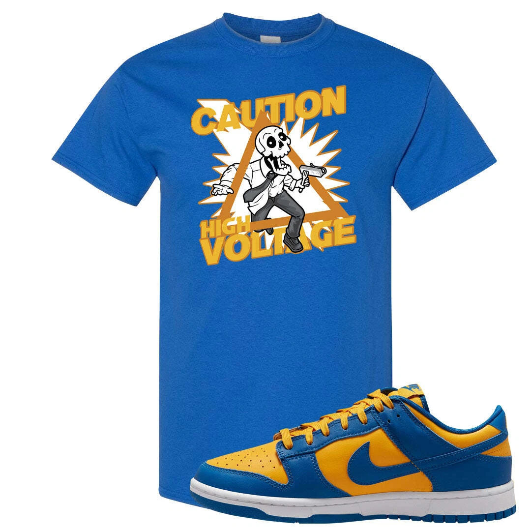blue and white dunks shirt