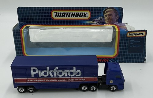 VINTAGE MATCHBOX CONVOY TRUCK CY 24 CY-24 DAF 3300 CAB BOX CAR PICKFORDS REMOVAL - Photo 3/8