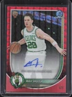 2025-26 Bowman #BCA-MS Max Shulga Chrome Autographs Red Geometric /5