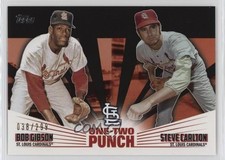 2023 Topps Series 1 One-Two Punch Black 38/299 Bob Gibson Steve Carlton HOF qc6