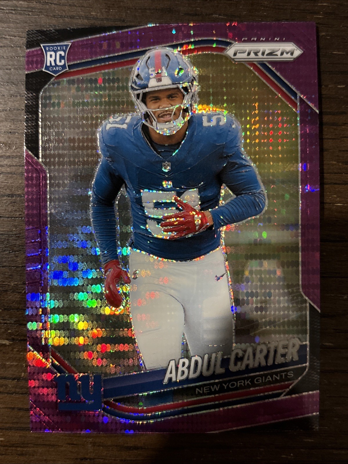 2025 Prizm Rookies Abdul Carter #394 Purple Pulsar Prizm