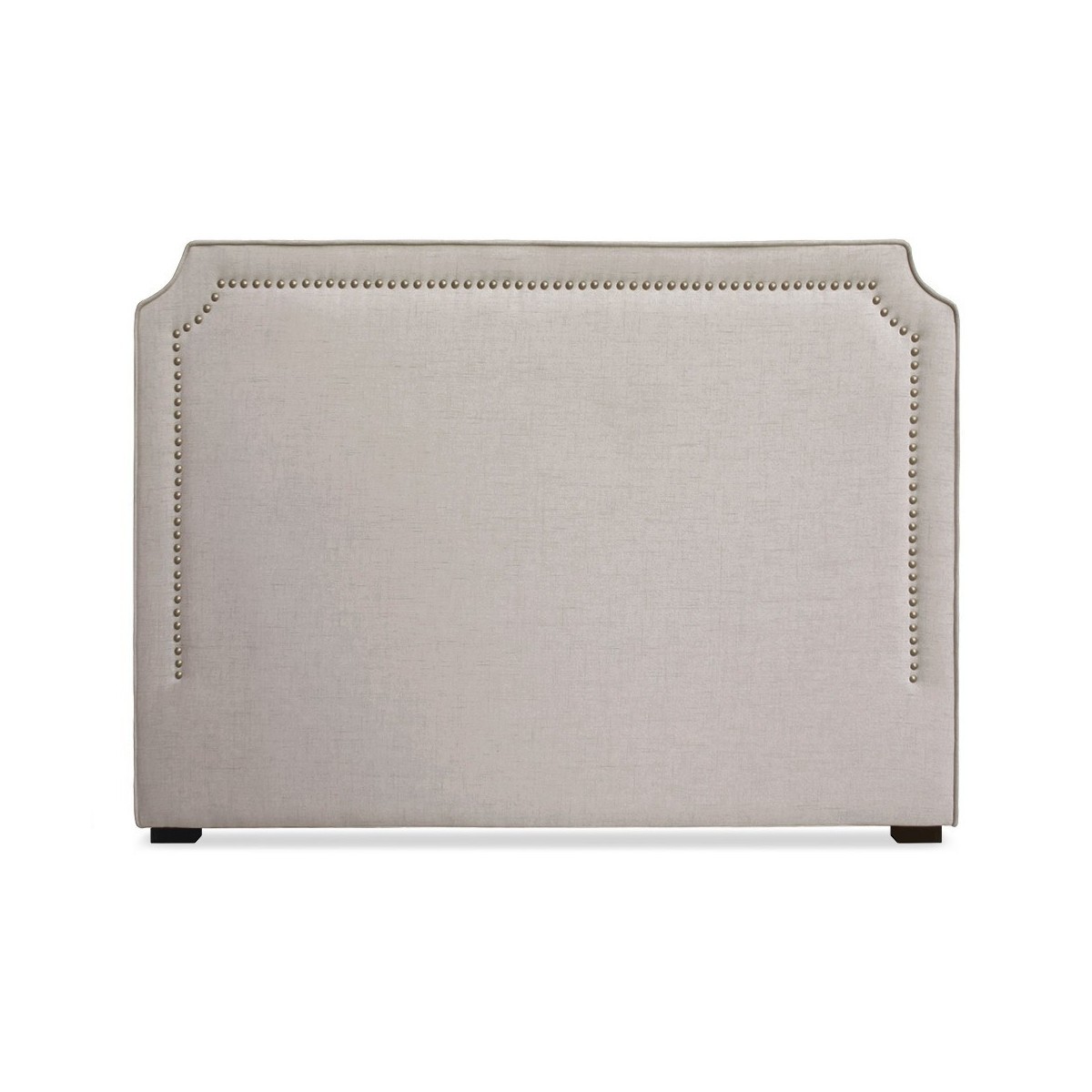 Tête de lit design Selena 160cm en tissu beige pour décoration chambre adulte
