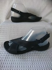 PAVERS DARK NAVY PATTERNED LEATHER STRAPPY SANDALS CUSHIONED FOOTBED UK 6/EU 39