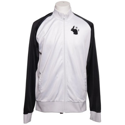 White on White, Trainingsjacke, Herren, Größe: L, Weiß/Schwarz, Polyester #UOx