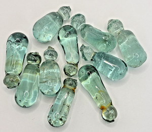 Set of 10 Antique Aqua Crystal Grapes Prisms Chandelier Lamp Parts Suncatcher