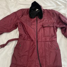 Vintage Sears Work Leisure Quilted Insulated Coveralls Jumpsuit - Burgundy 42
