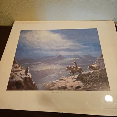Olaf Wieghorst Signed and Numbered Print ''Black Canyon Trail''  with COA