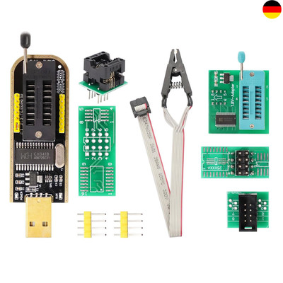 CH341A USB BIOS Programmer V1.8 mit SOIC8 Clip & 1,8V Adapter