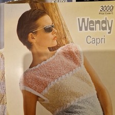 Wendy 3000 Knitting Pattern Top Capri 30-40" Original sleeveless striped 