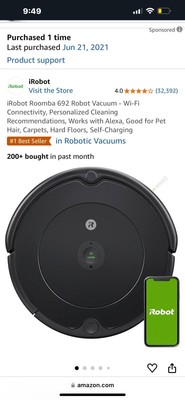iRobot Roomba 692 - Robot Vacuum - WiFi Connectivity - Brand New