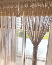 Bohemian Handmade Macrame Hanging Curtain Large Cotton Boho Window Decoration