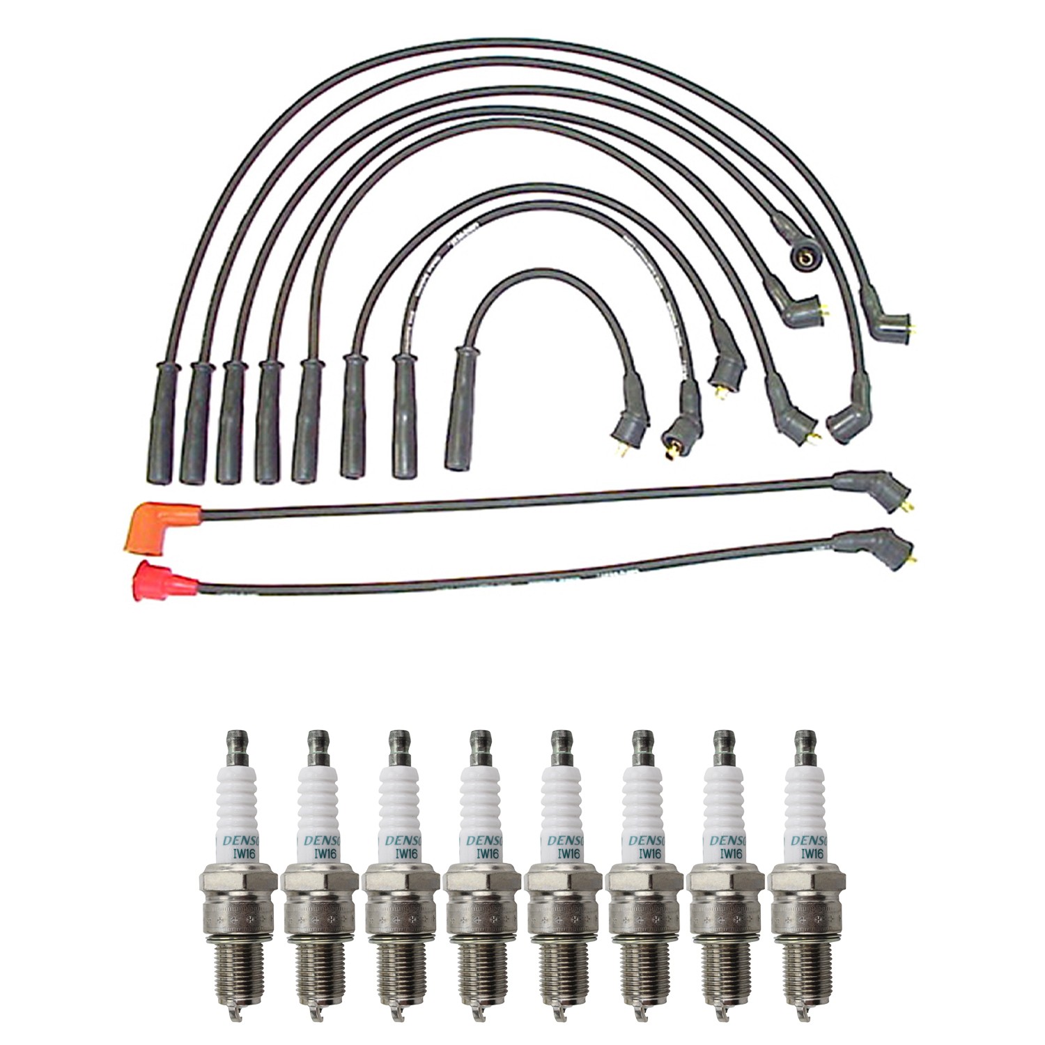 Denso Ignition Wire and Spark Plug Kit for Nissan D21 1986-1989 2.4L L4