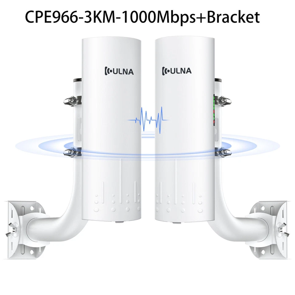 5.8G Long Range Network Gigabit Bridge Outdoor Point to Point Wifi Bridge CPE - Immagine 2 di 4