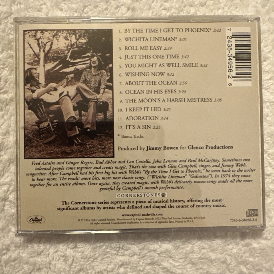 Glen Campbell - Reunion (The Songs of Jimmy Webb) CD, 2001 US Import Foto 2 de 2