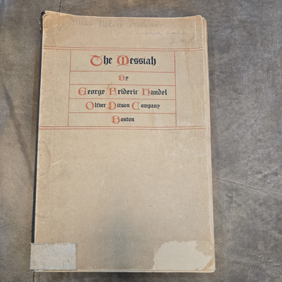 1909 The Messiah: An Oratorio by G. F. Handel Softcover Songbook