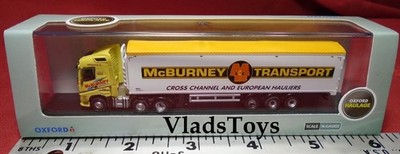 Oxford 1:148 Scale N Gauge Scania Volvo FH4 Trailer McBurney Transport NVOL4008
