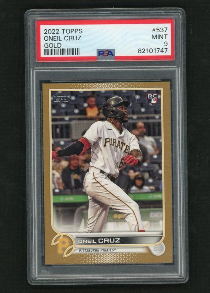 2022 Topps Gold Border Oneil Cruz #537 /2022 PSA 9
