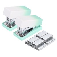 FüR Mini-Stapler 2Er Set Mit Klammern, Klein & Tragbar, GrüN