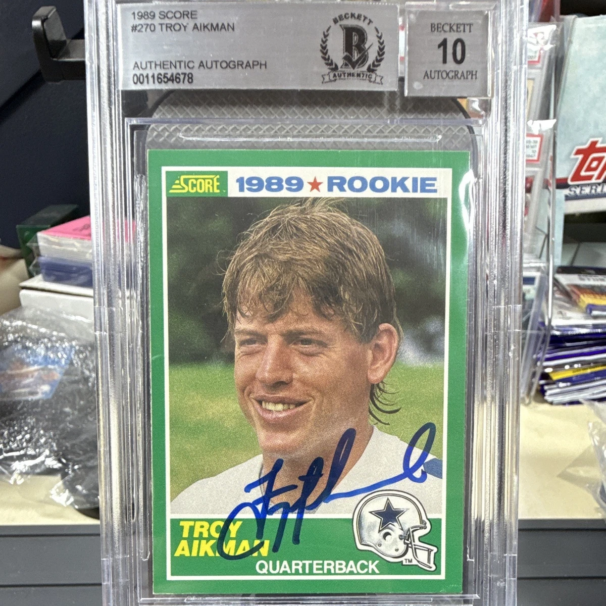Troy Aikman Football Grade 10 Rookie Sports Trading Cards
