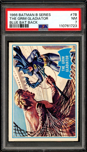 1966 Topps Batman Blue Bat #7B The Grim Gladiator