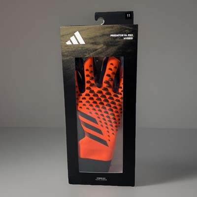 NEW ADIDAS PREDATOR GL PRO HYBRID GOALKEEPER GLOVES ORANGE/BLACK HN3344 SIZE 11
