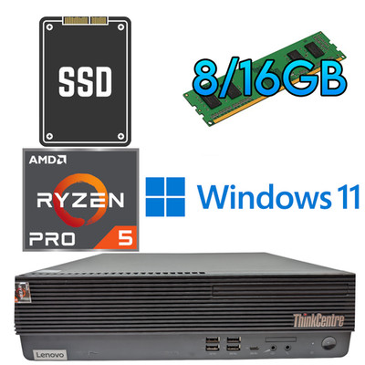 Lenovo ThinkCentre M75s AMD Ryzen 5 Pro 5650G 8/16GB NVME SFF SSD Windows 11 Pro