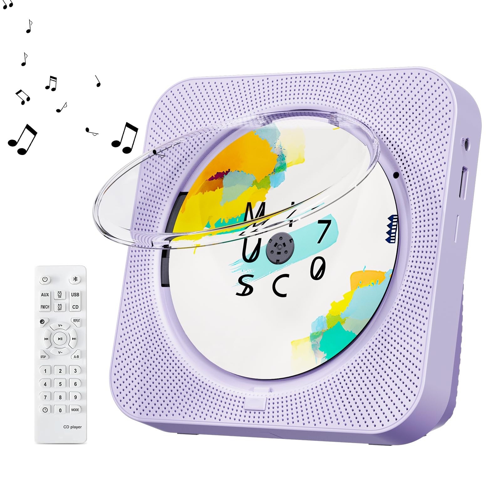 Portable Bluetooth 5.1 Desktop Cd Player With Hifi Sound Spe