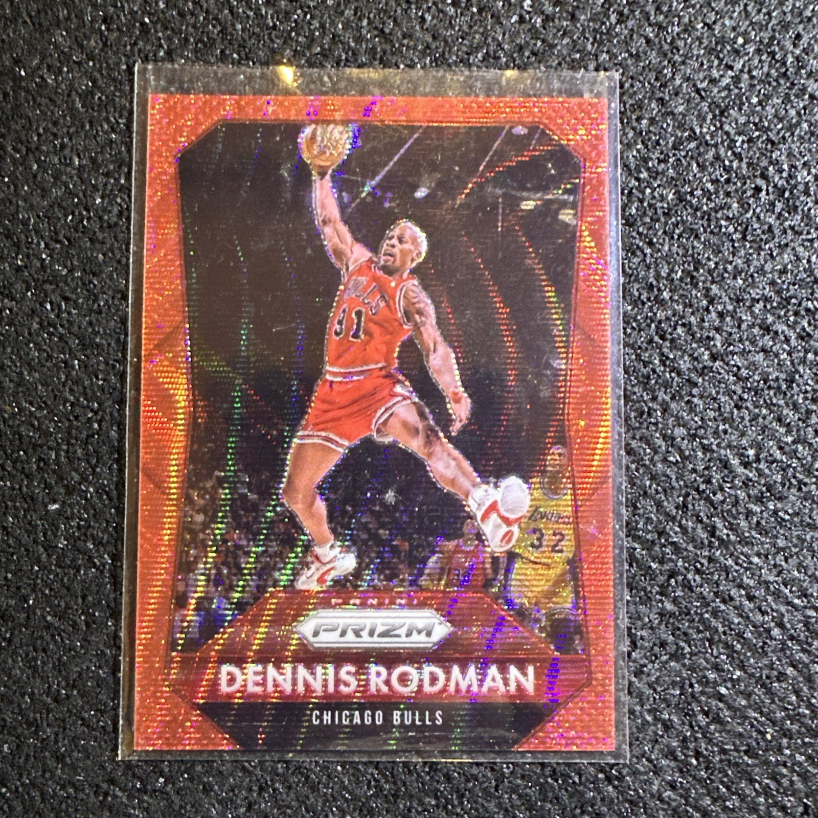 2015-16 Panini Prizm Ruby Wave Prizm #245 Dennis Rodman No 51 of 350
