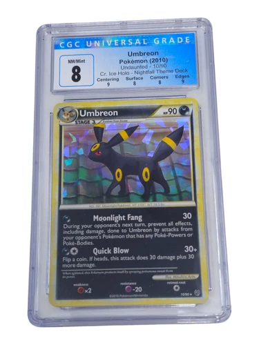Umbreon 10/90 Undaunted Cracked Ice Holo CGC 8 NM/Mint 6083