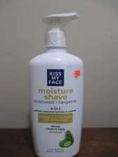 Kiss My Face Moisture Shave Cream Cedarwood Bergamot 4-in-1 Vegan 11 fl oz NEW