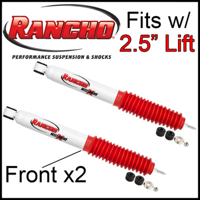 Rancho RS5000X Front Shock Absorbers fit 2011-2025 Ram 2500 3500 4WD w/2.5'' Lift