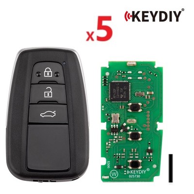 5PCS KEYDIY KD TB36-3  for Toyota for Lexus Universal Smart Remote Key 3 Buttons