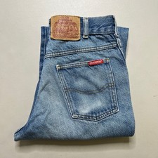 Vintage Dickies Banders Jeans Mens 32x30 Blue Faded Whisker Grunge Talon Zip 80s