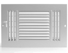 HVAC Premium 12x6" 3-Way Flat Stamped Steel Supply Diffuser - Vent Grille