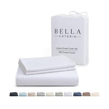 Bella Coterie Luxury Bamboo Viscose King Size Duvet Cover Set  100 Organica...