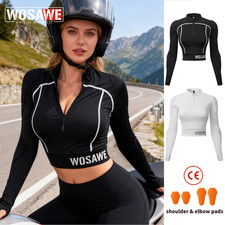 WOSAWE CE2 Elbow Shoulder Protection Motorcycle Jacket Sexy Motorbike Shirt for Women