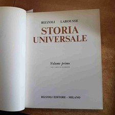STORIA UNIVERSALE 1 antichita' medioevo tempi moderni RIZZOLI LAROUSSE