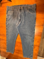 Wrangler Rugged Wear Straight Leg Style Jeans Men s 44 X 32 Blue Denim